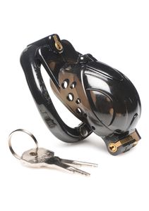 Double Lockdown Locking Customizable Chastity Cage - Black