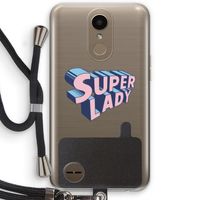 Superlady: LG K10 (2017) Transparant Hoesje met koord