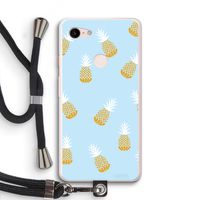 Ananasjes: Pixel 3 XL Transparant Hoesje met koord