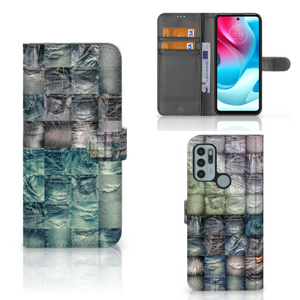 Wallet Case met Pasjes Motorola Moto G60s Spijkerbroeken