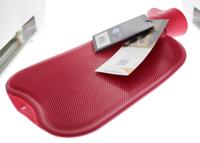 Fashy kruik warmwaterzak cranberry enkel rib Fashy kruik warmwaterzak cranberry enkel rib