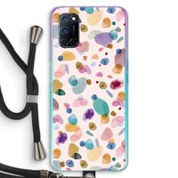 Terrazzo Memphis Pink: Oppo A92 Transparant Hoesje met koord