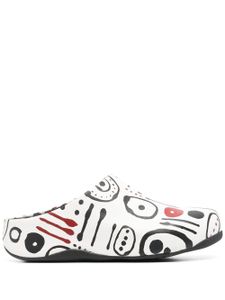 10 CORSO COMO x Fitflop SHUV mules imprimées - Blanc