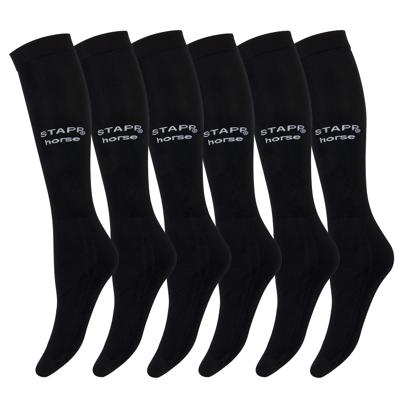STAPP Horse Paardrijsokken Ultra Fine 6-pack Zwart-40/46