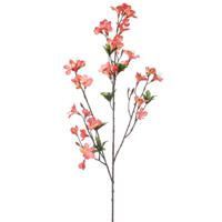 Kunstbloem Azalea bloesem - 90 cm - koraal roze - Kunst zijdebloemen   -