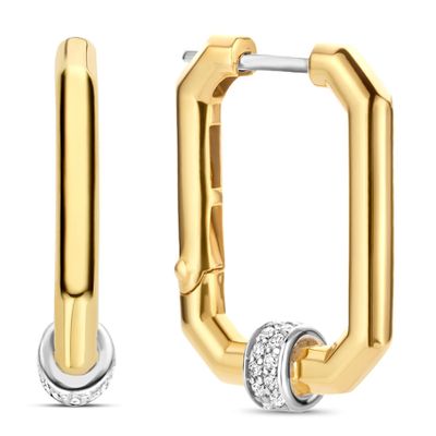 TI SENTO-Milano 7919ZY Oorringen zilver goudkleurig 3 x 21 mm