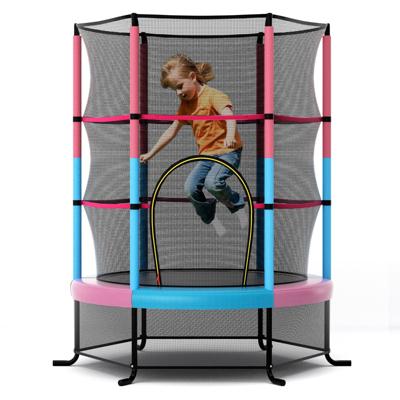 Trampoline voor Kinderen Kleuter Trampoline met Veilige Bescherming Net en Spring Pad Binnen en Buiten Recreatieve Trampoline Roze