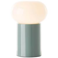 Brilliant Groene tafellampKnut met wit glas - 99002/84