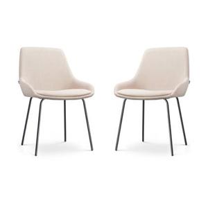 Nolon Nora-Isa Eetkamerstoelen Set van 2 - Beige - Zwart