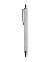 HEMA Balpen Glitter Zilver Blauwschrijvend