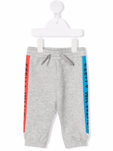 Stella McCartney Kids pantalon de jogging à logo latéral - Gris