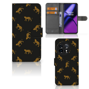 Telefoonhoesje met Pasjes voor OnePlus 11 Leopards