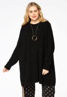 Yoek Pullover wijd TEDDY | Zwart | Maat 38/40