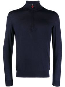 Kiton pull à col montant zippé - Bleu