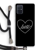 Best heart black: Samsung Galaxy A71 Transparant Hoesje met koord