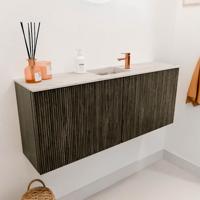 Toiletmeubel Mondiaz Joya Dlux | 100 cm | Meubelkleur Shadow | Faye wastafel Nata Wasbak Midden | 1 kraangat Toiletmeubel Mondiaz Joya Dlux | 100 cm | Meubelkleur Shadow | Faye wastafel Nata Wasbak Midden | 1 kraangat