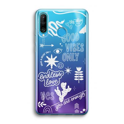 Good vibes: Huawei P30 Lite Transparant Hoesje