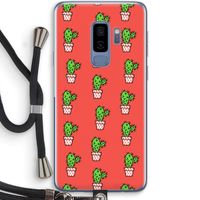 Mini cactus: Samsung Galaxy S9 Plus Transparant Hoesje met koord
