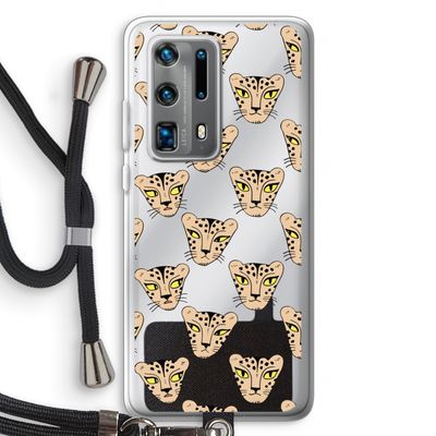 Tijger: Huawei P40 Pro Plus Transparant Hoesje met koord
