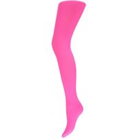 Fluor roze dames panty 60 denier L/XL  - - thumbnail
