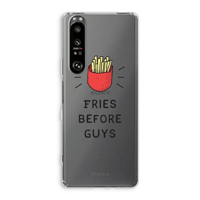 Fries before guys: Sony Xperia 1 III Transparant Hoesje