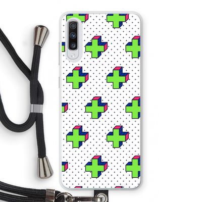 8-bit N°10: Samsung Galaxy A70 Transparant Hoesje met koord