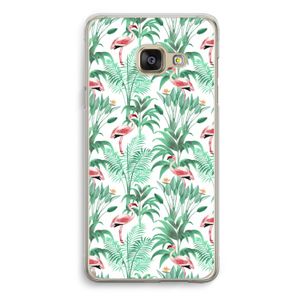 Flamingo bladeren: Samsung Galaxy A3 (2016) Transparant Hoesje