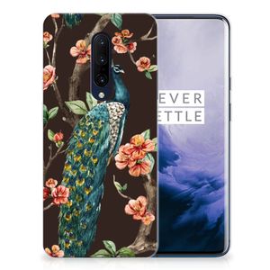 OnePlus 7 Pro TPU Hoesje Pauw met Bloemen