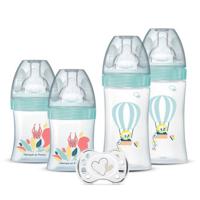 Dodie Set van 4 geboorteflesjes Anti-Colic Platte speen (2x150 ml en 2x270 ml), + een geboortefopspeen - thumbnail