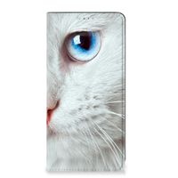 OPPO A17 Hoesje maken Witte Kat