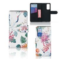 Huawei P40 | Telefoonhoesje | Met pasjeshouder | Bird Flowers