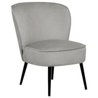 Beliani - VOSS - Fauteuil - Lichtgrijs - Fluweel