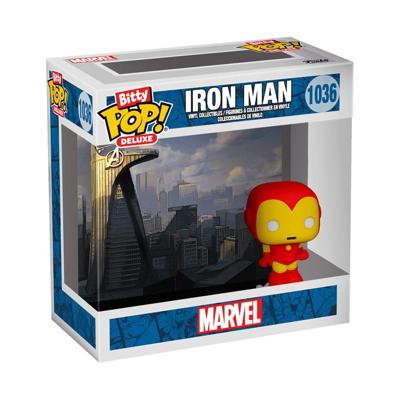 Iron Man Bitty POP! Deluxe Vinyl Figure Iron Man(AvengerTower) Display (12) 2,5 cm