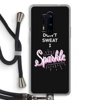 Sparkle quote: OnePlus 8 Pro Transparant Hoesje met koord