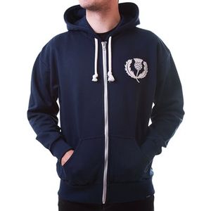 Schotland 1925 Retro Rugby Zip Hoodie - Blauw