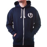 Schotland 1925 Retro Rugby Zip Hoodie - Blauw