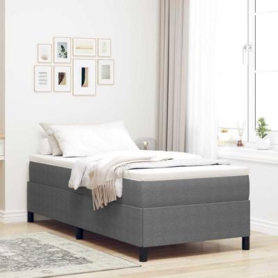 Bedframe Lichtgrijs 90 x 190 cm Katoenen stof