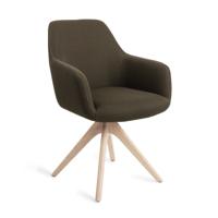 Jesper Home Eetkamerstoel 'Hiroo' Revolve Oak Bleach, kleur Jungle Jewel