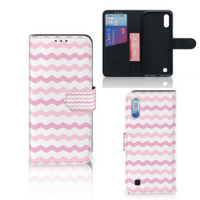 Samsung Galaxy M10 Telefoon Hoesje Waves Roze