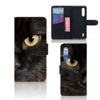 Xiaomi Mi 9 Lite | Telefoonhoesje | Met pasjeshouder | Zwarte Kat