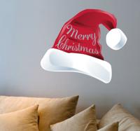 Sticker kerstmuts Merry Christmas