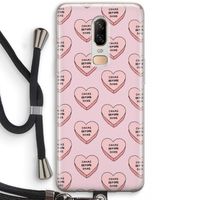 Chicks before dicks: OnePlus 6 Transparant Hoesje met koord