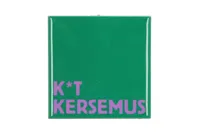 Tegeltje k*t kersemus 10x10x1cm Tegeltje k*t kersemus 10x10x1cm