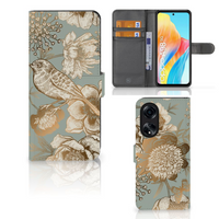 Hoesje voor OPPO A98 5G Vintage Bird Flowers