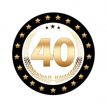 40 jaar thema Bierviltjes/onderzetters - 50x stuks - verjaardag feestartikelen/versiering