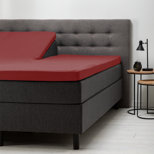 Fresh & Co Splittopper Hoeslaken Katoen - Rood 160 x 200 cm