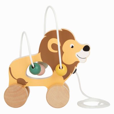 Small Foot houten trekfiguur met motoriekspiraal safari