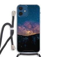 Travel to space: iPhone 12 Transparant Hoesje met koord