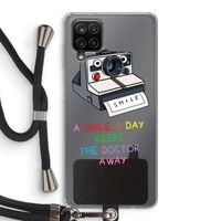 Smile: Samsung Galaxy A12 Transparant Hoesje met koord