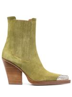 Paris Texas bottes d'inspiration western en daim 100 mm - Vert